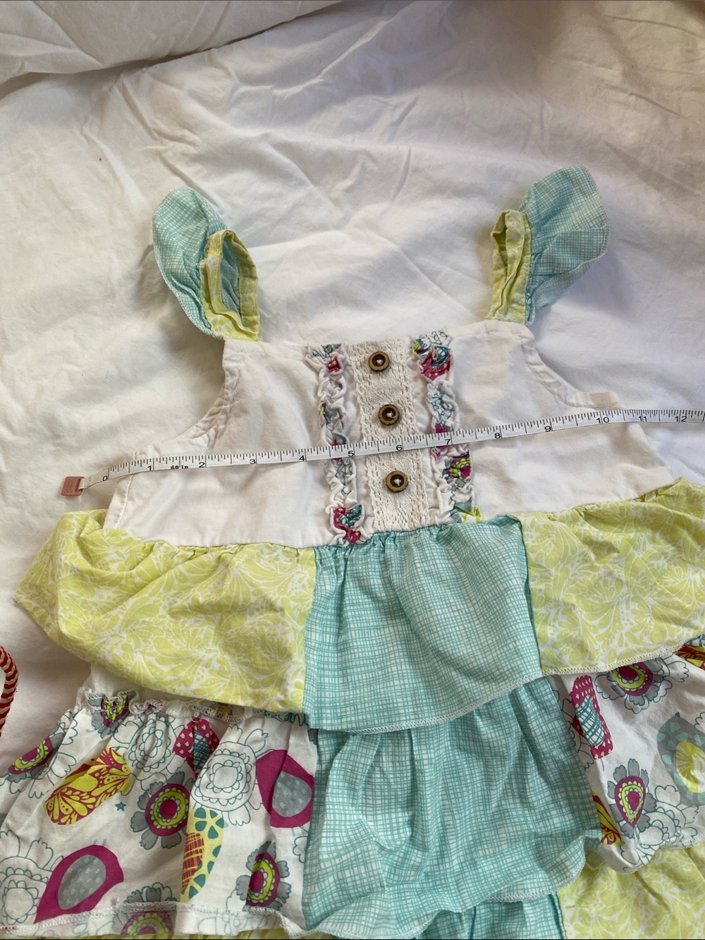 naartjie Kids Cream Top with Teal Logo Tag - Picture 5 of 6